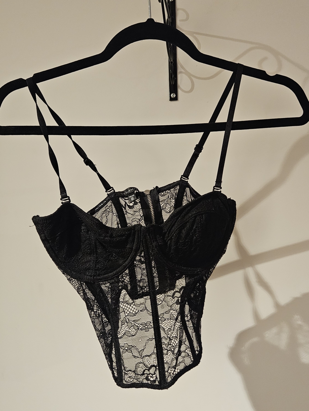 Black Lace Bustier Bodysuit